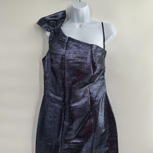 Rachel
Zoe Sarrica One Shoulder Metallic Bodycon Mini Dress Size 8 - Picture 11 of 11